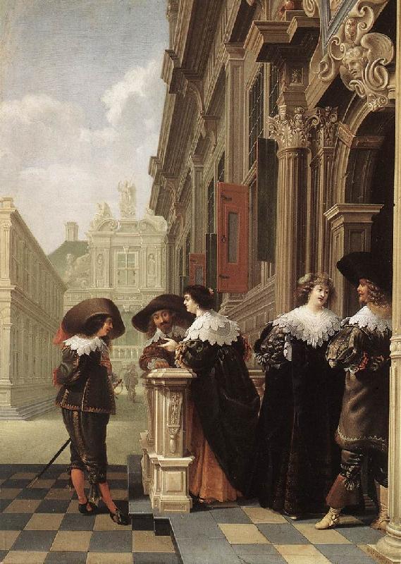 DELEN, Dirck van Conversation outside a Castle gfh